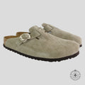 Chrome Hearts Birkenstock Slides Mules in Taupe