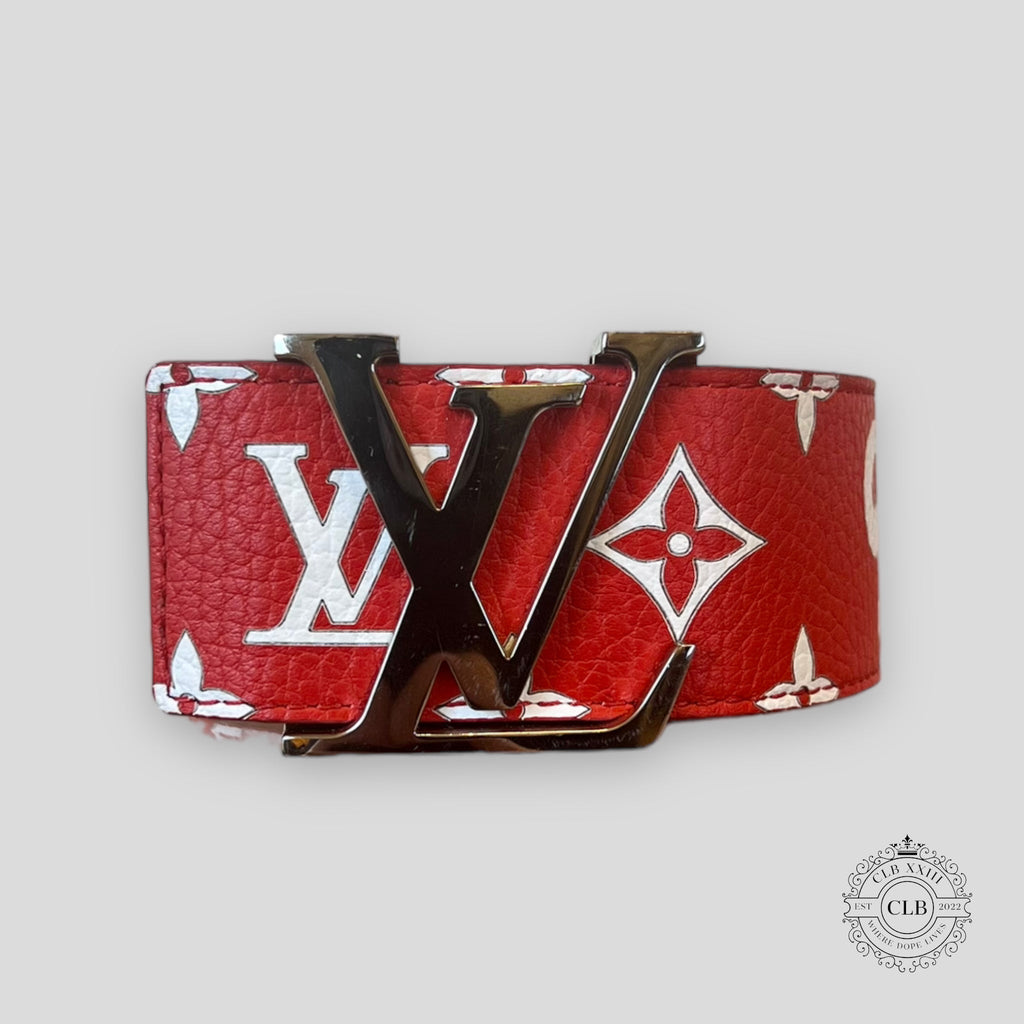 LOUIS VUITTON X SUPREME INITIALES BELT RED