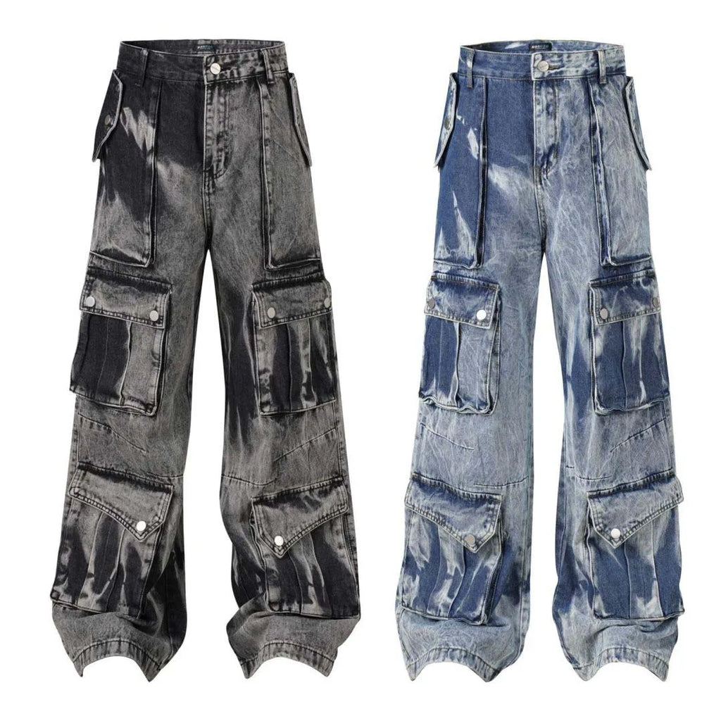 Workwear Casual High Quality Cargo Fashion Multi Pockets Designer Fashion Jeans