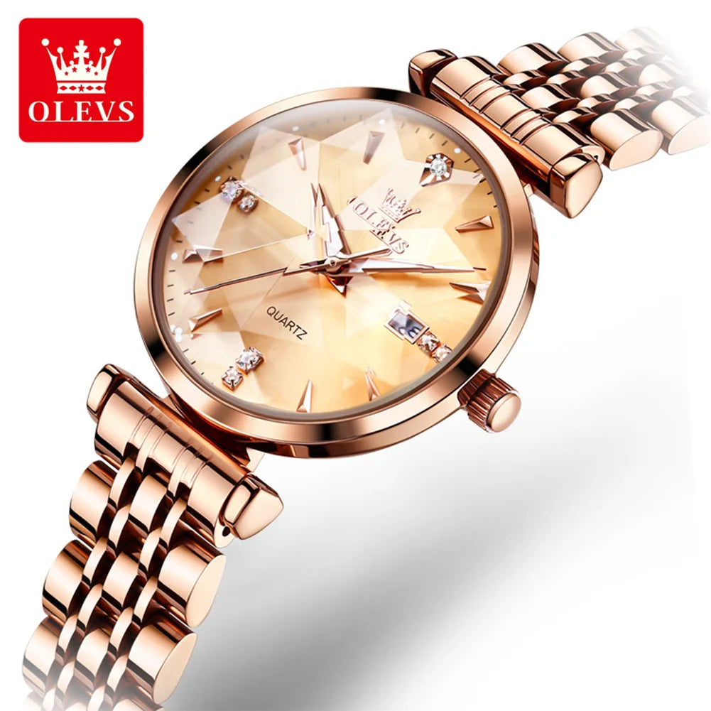 OLEVS 5536 Fashion Elegant Fancy Famous Designer Waterproof Stainless Steel Female Wrist Luxury Brand Ladies Quartz SmartWatch
