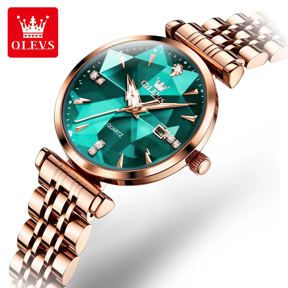 OLEVS 5536 Fashion Elegant Fancy Famous Designer Waterproof Stainless Steel Female Wrist Luxury Brand Ladies Quartz SmartWatch