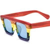 Borregls Multicolor Matte Acetate Polarized Sunglasses Women Brand Designer Oversize Big Square Sun Glasses Men Shades 19374T