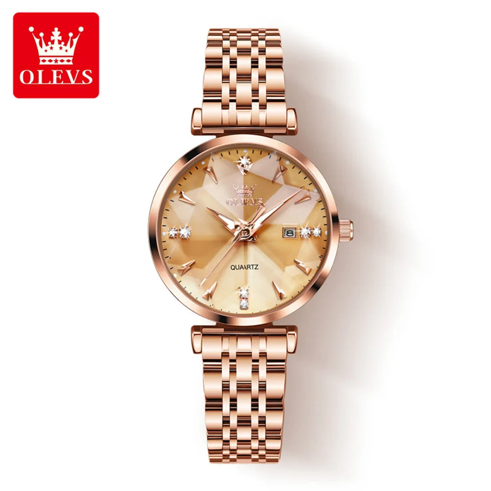 OLEVS 5536 Fashion Elegant Fancy Famous Designer Waterproof Stainless Steel Female Wrist Luxury Brand Ladies Quartz SmartWatch