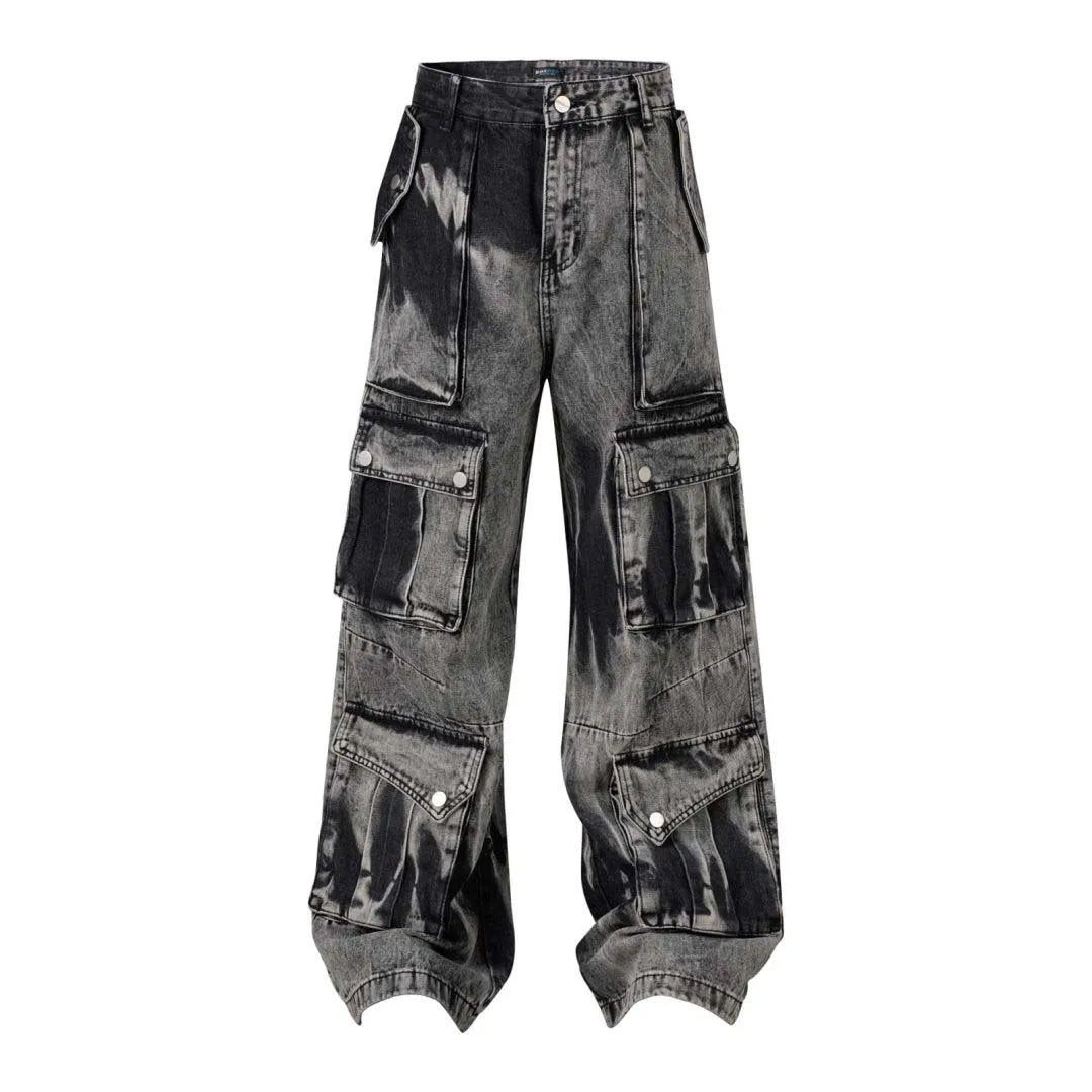Workwear Casual High Quality Cargo Fashion Multi Pockets Designer Fashion Jeans