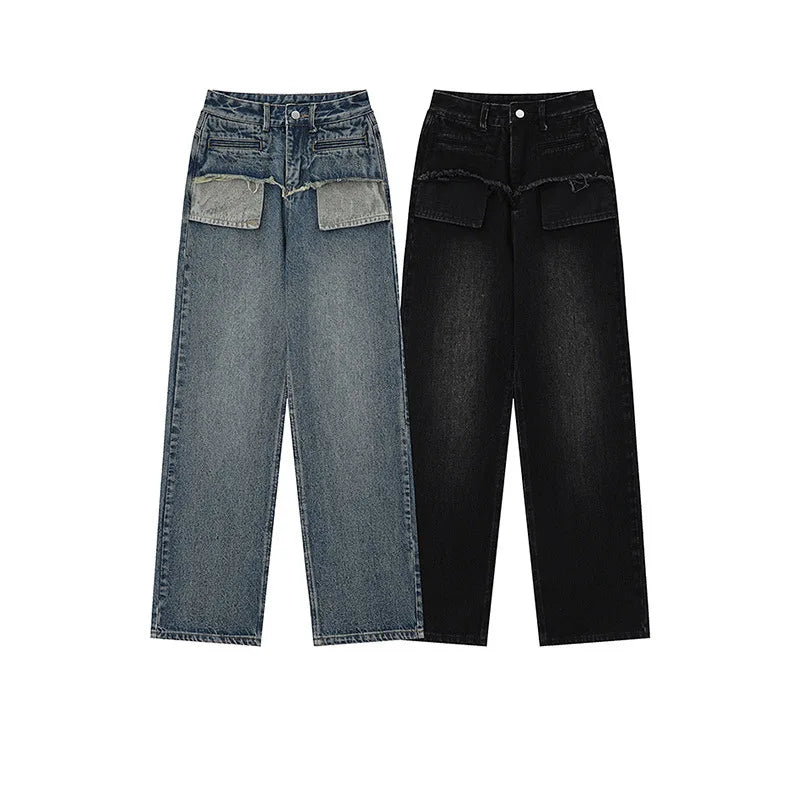 Custom Baggy Straight Wide Leg Fashion Wide Leg Denim Designer Fashion Jeans