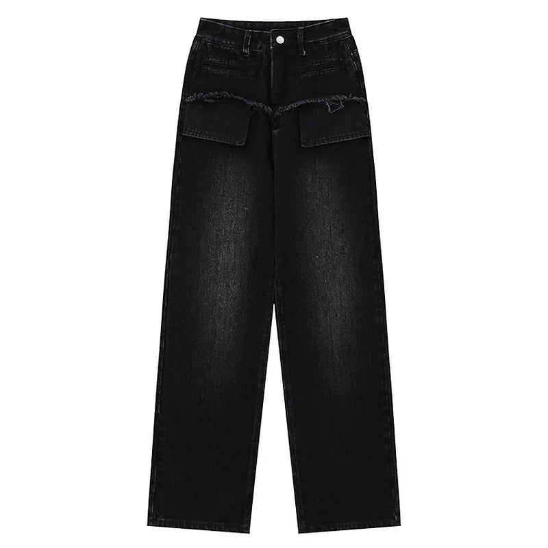 Custom Baggy Straight Wide Leg Fashion Wide Leg Denim Designer Fashion Jeans