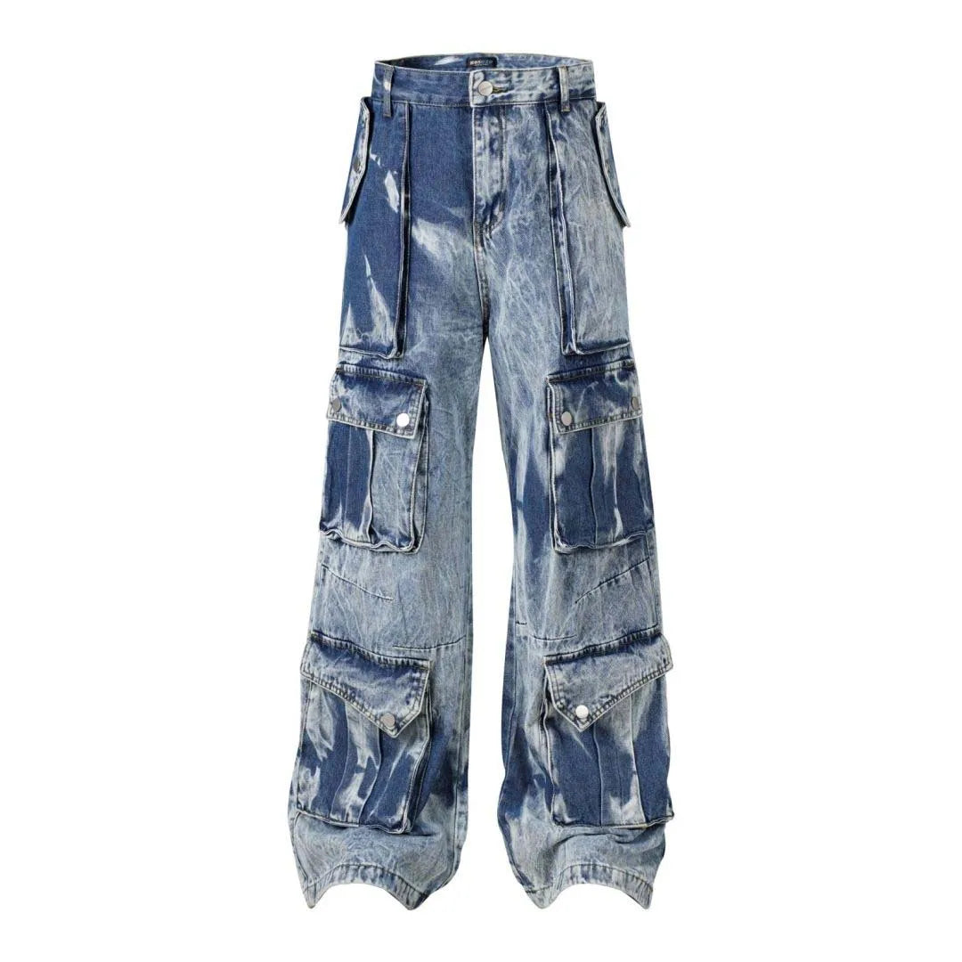 Workwear Casual High Quality Cargo Fashion Multi Pockets Designer Fashion Jeans