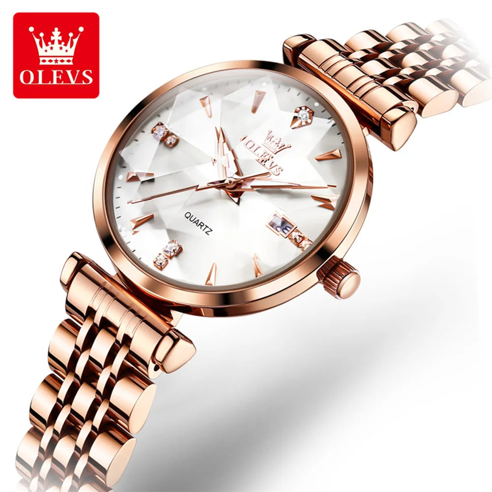 OLEVS 5536 Fashion Elegant Fancy Famous Designer Waterproof Stainless Steel Female Wrist Luxury Brand Ladies Quartz SmartWatch