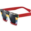 Borregls Multicolor Matte Acetate Polarized Sunglasses Women Brand Designer Oversize Big Square Sun Glasses Men Shades 19374T