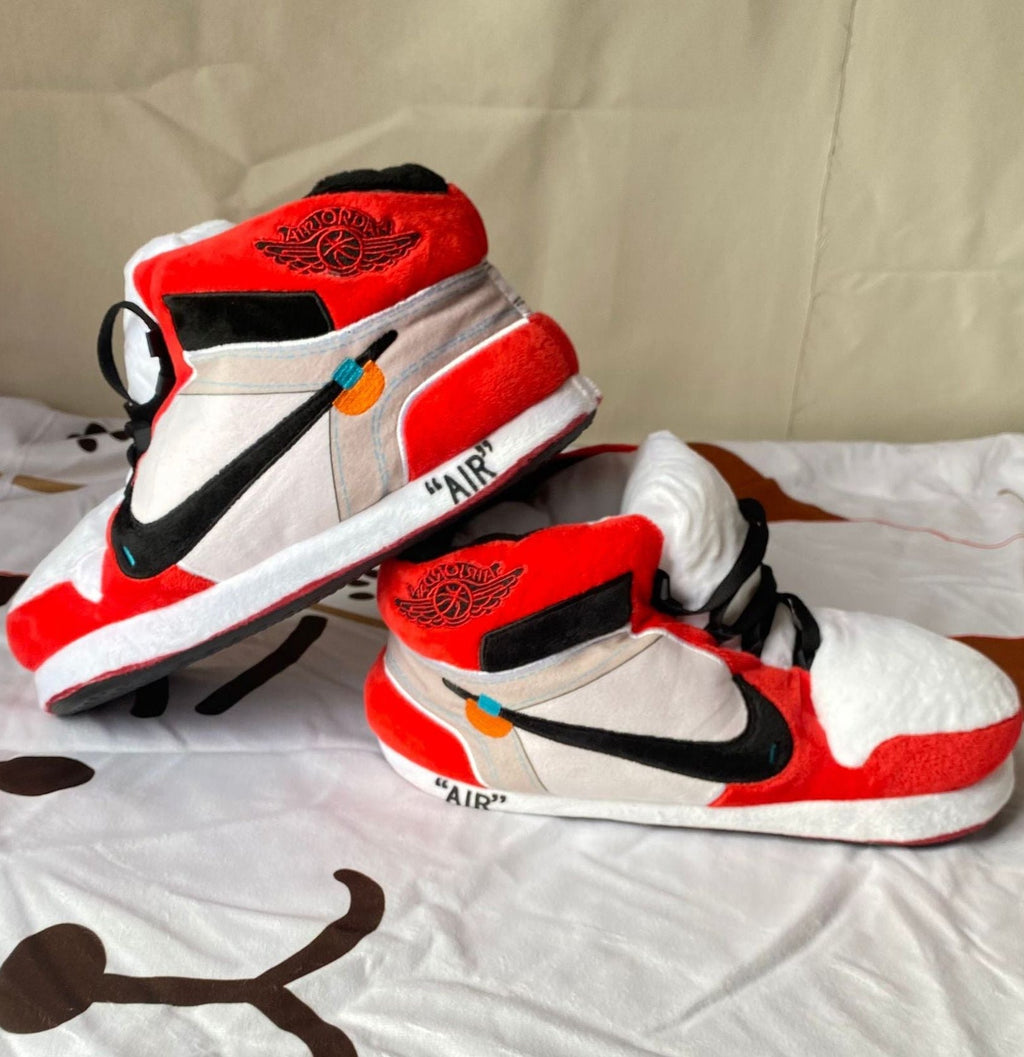 Sneaker Slippers Off-White  Red OG Jordan 1