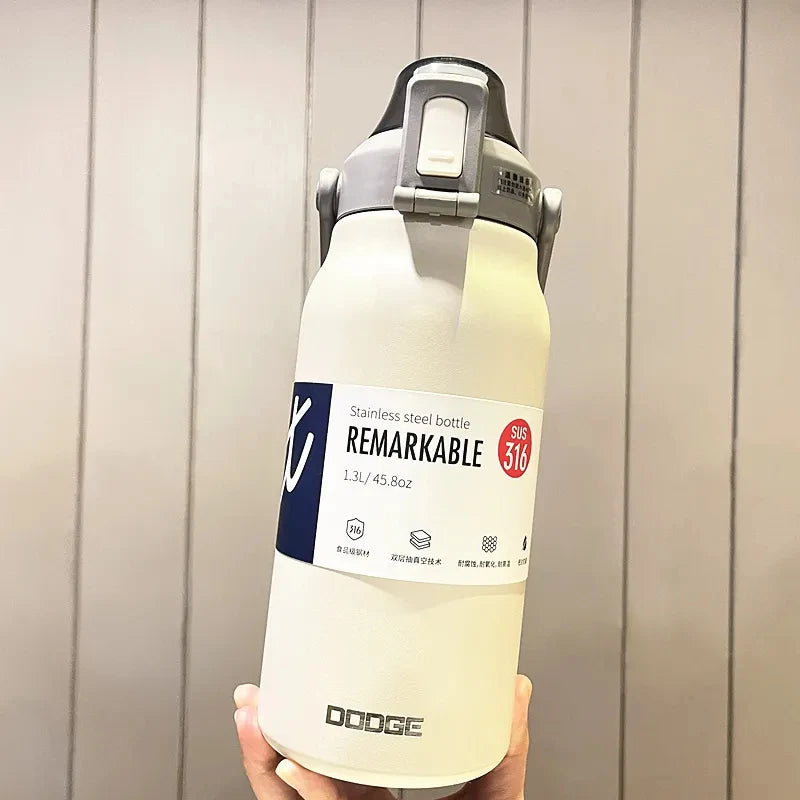 Tumbler Thermo Bottle Large Capacity With Straw Stainless Steel Thermal Water Bottle Cold and Hot Thermos Cup