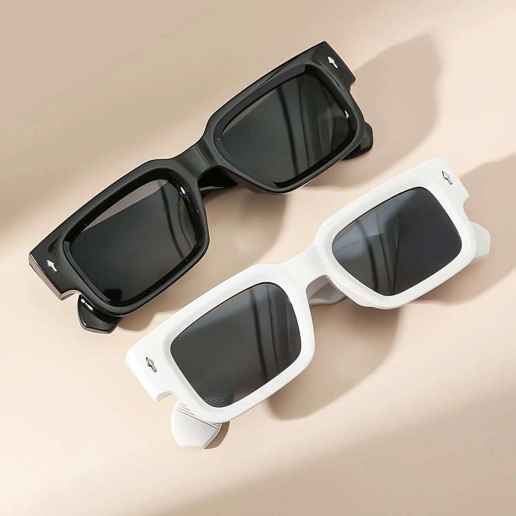 1PC Unisex Retro Square Sunglasses Classic UV Protection Plastic Frame Shades for Outdoor Travel Driving
