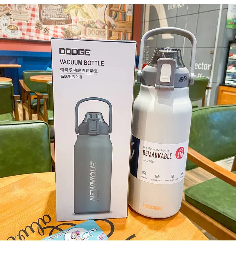 Tumbler Thermo Bottle Large Capacity With Straw Stainless Steel Thermal Water Bottle Cold and Hot Thermos Cup