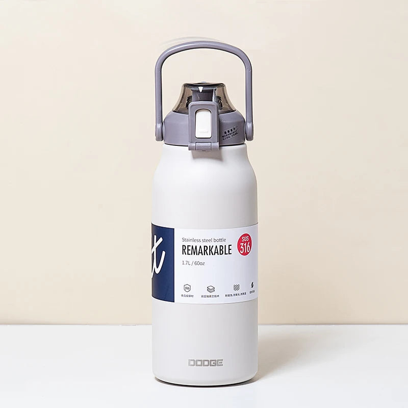 Tumbler Thermo Bottle Large Capacity With Straw Stainless Steel Thermal Water Bottle Cold and Hot Thermos Cup