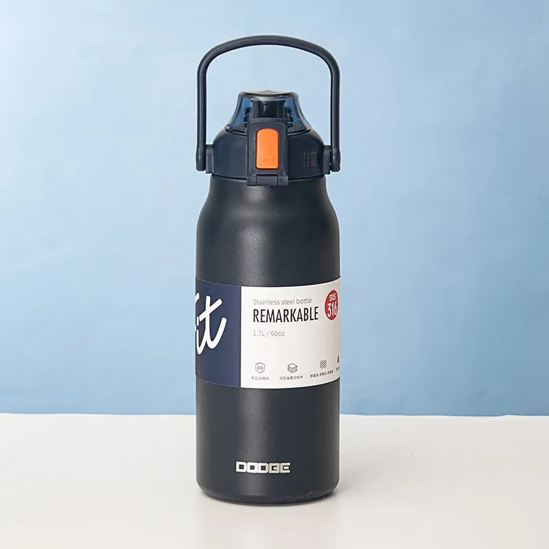 Tumbler Thermo Bottle Large Capacity With Straw Stainless Steel Thermal Water Bottle Cold and Hot Thermos Cup