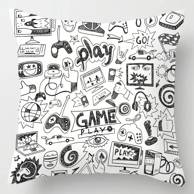 45x45cm TV Game Pillowcase Cushion Cover