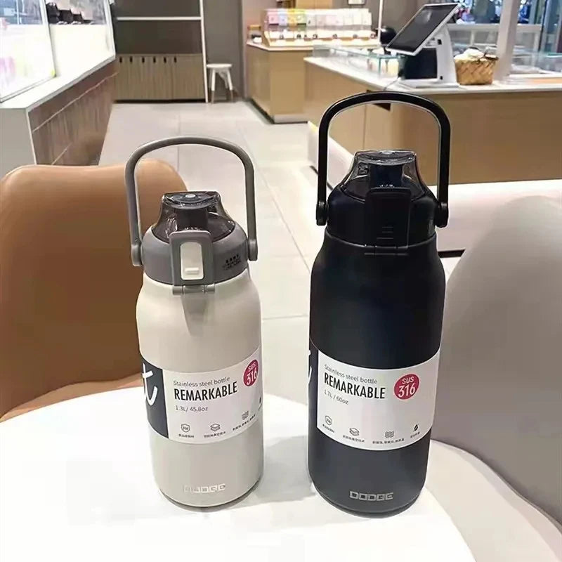 Tumbler Thermo Bottle Large Capacity With Straw Stainless Steel Thermal Water Bottle Cold and Hot Thermos Cup